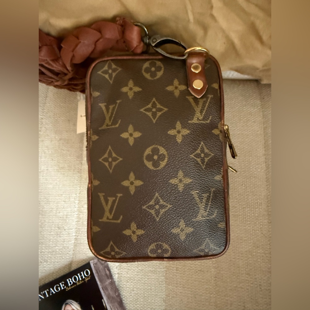 NEW Vintage Boho Bag Revamped Louis Vuitton sidekick crossbody bag with fringe - Picture 10 of 14